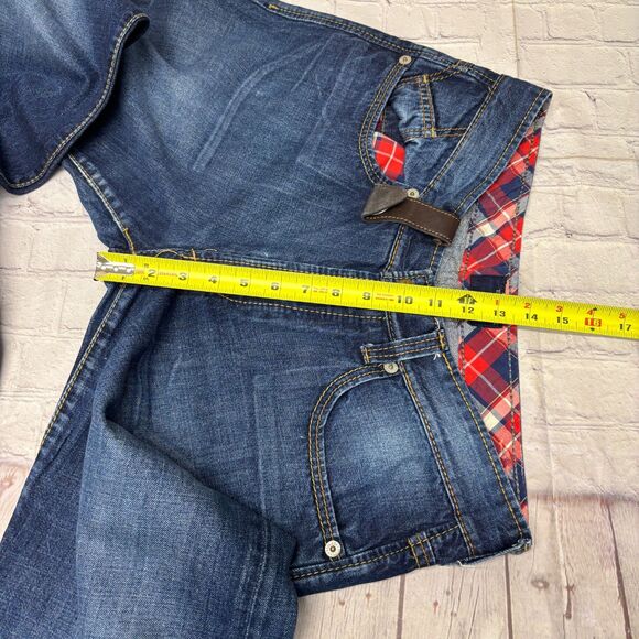 Vintage Energie Men Straight Jeans Size 33 Blue Denim Y2K Distressed D049 -26 - Picture 5 of 16